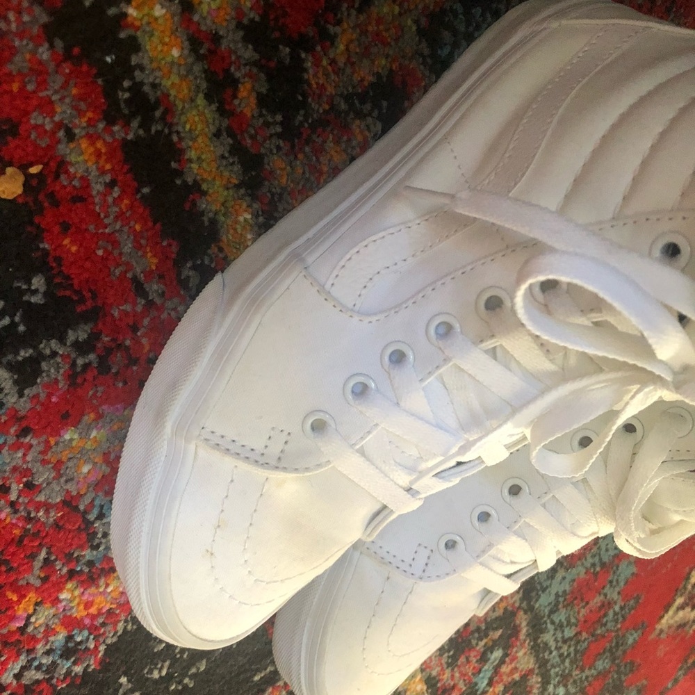 High top white vans